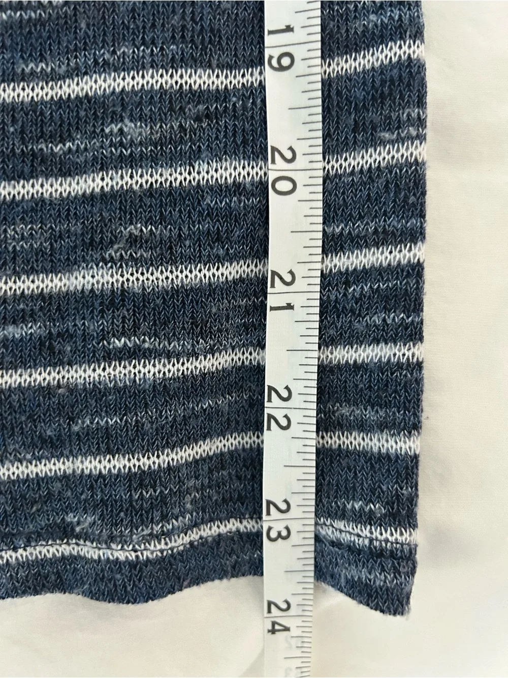 Style & Co Sweater Navy and White Stripes Petite Small